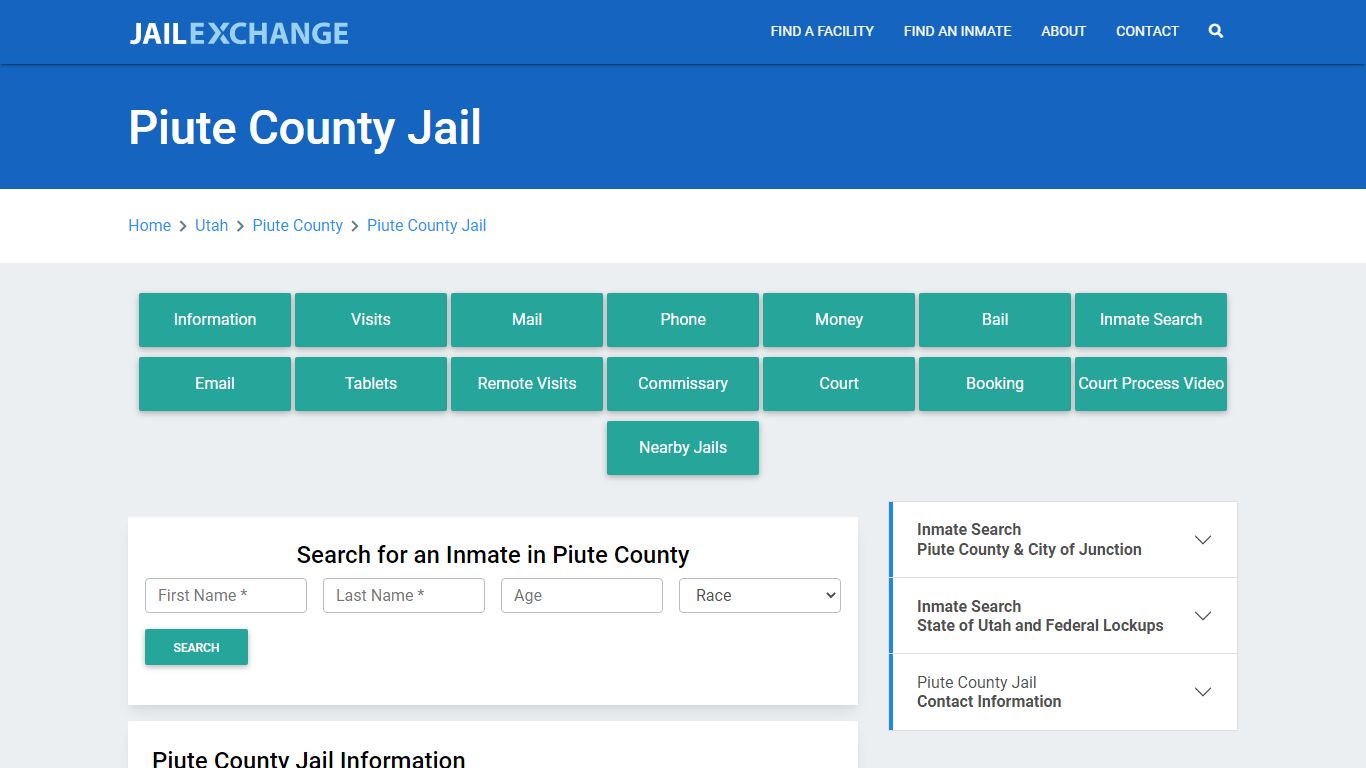 Piute County Jail Roster Lookup, UT, Inmate Search